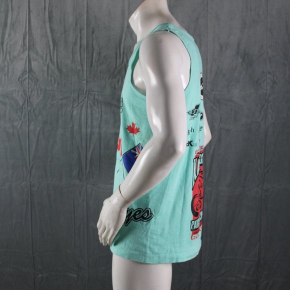 Vintage Tank-Top - Kamloops Rowing All Over Print - Men's Medium - Picture 5 of 12